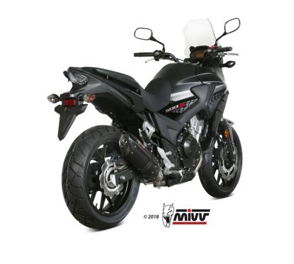 Silencieux MIVV Suono Steel Black/casquette carbone Honda CB500X