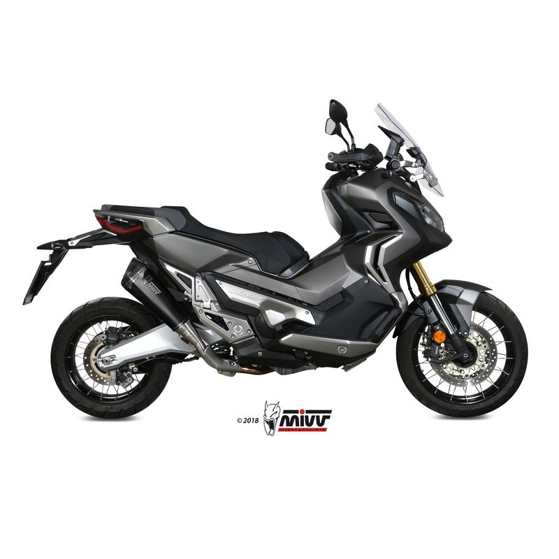 Silencieux MIVV Delta Race inox noir/casquette carbone Honda X-ADV 750 Silencieux MIVV Delta Race inox noir/casquette carbone Honda X-ADV 750