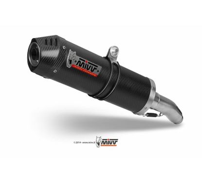 Silencieux double MIVV Oval Carbon Cap carbone Honda XL1000V Varadero