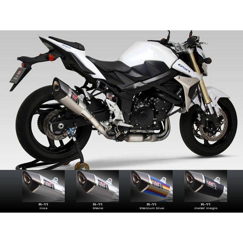 Silencieux YOSHIMURA R-11 Metal Magic Suzuki GSR750 (en Suisse non homologué) Silencieux YOSHIMURA R-11 Metal Magic Suzuki GSR750 (en Suisse non homologué)