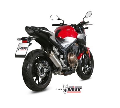 Silencieux MIVV GP Pro titane/casquette inox Honda CB500F