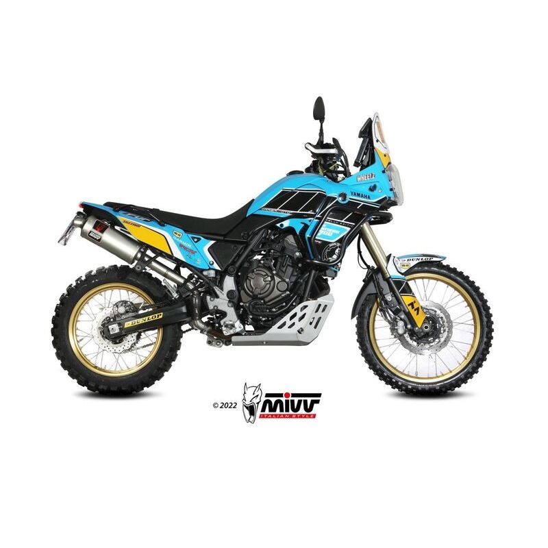Silencieux MIVV Dakar Slip-On acier inoxydable - Yamaha Ténéré 700 19-22 Silencieux MIVV Dakar Slip-On acier inoxydable - Yamaha Ténéré 700 19-22