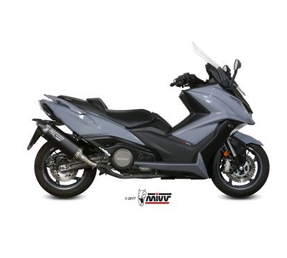 Silencieux MIVV Speed Edge Black inox noir/casquette carbone Kymco AK 550