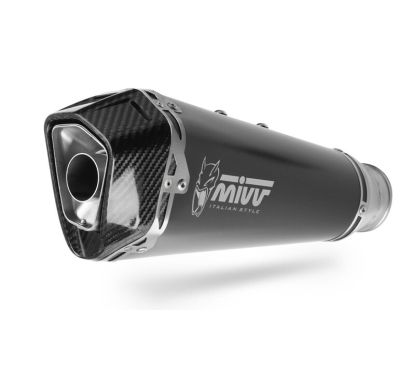 Silencieux MIVV Delta Race inox noir/carbone - Triumph Street Triple R/S/RS