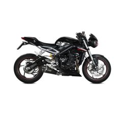 Silencieux MIVV Delta Race inox noir/carbone - Triumph Street Triple R/S/RS Silencieux MIVV Delta Race inox noir/carbone - Triumph Street Triple R/S/RS
