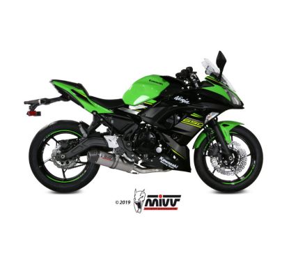 Ligne complète MIVV Oval titane/casquette carbone - Kawasaki Z650