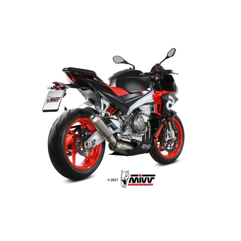 Ligne complète MIVV X-M1 - titane/inox Aprilia Tuono 660 Ligne complète MIVV X-M1 - titane/inox Aprilia Tuono 660