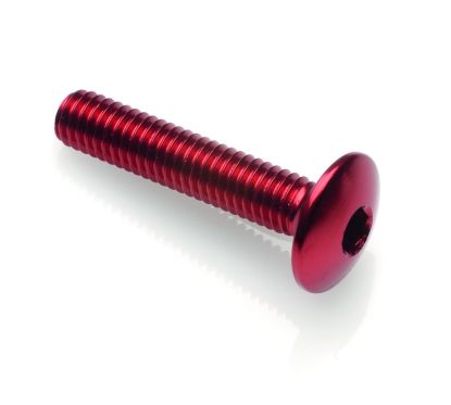 Vis tête bombée LIGHTECH M6 x 20 Ergal rouge