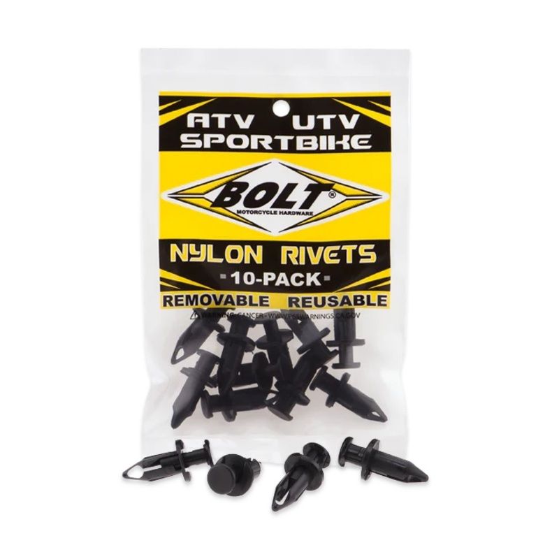 Rivets plastique M8 BOLT 10 pièces Rivets plastique M8 BOLT 10 pièces