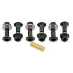 Kit vis et écrous de couronne Bolt noir par 6