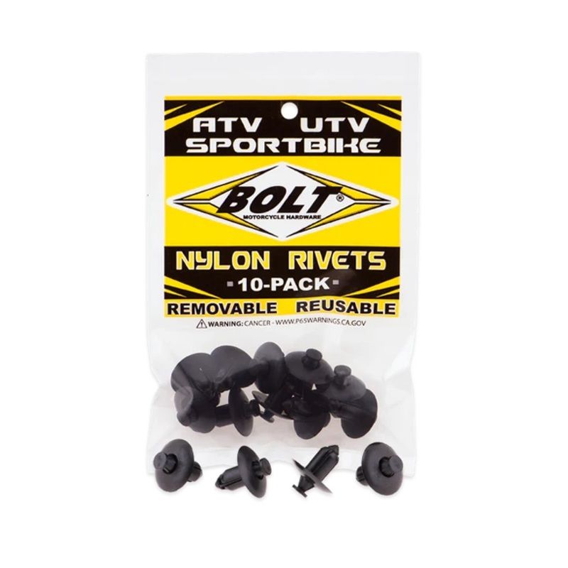 Rivets plastique M8 XL BOLT - 10 pièces Rivets plastique M8 XL BOLT - 10 pièces