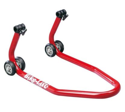 Bequille de stand avant BIKE LIFT universelle rouge avec supports coniques