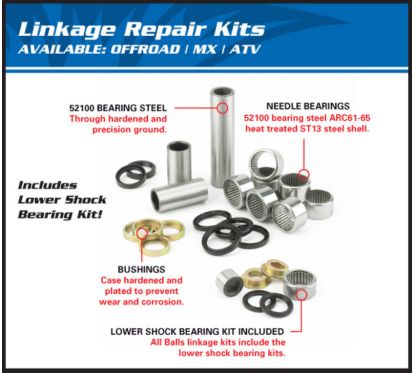 Kit réparation de biellettes ALL BALLS Honda CR125R/250R/CRF250X
