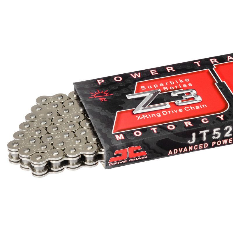 Chaine de transmission JT DRIVE CHAIN 530 Z3 - Joints X-Ring - attache à riveter