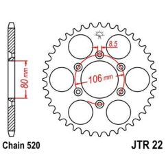 Kit chaîne JT/JT 520HDS 15/45 standard