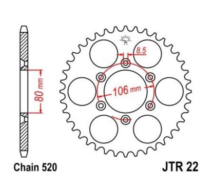 Kit chaîne JT/JT 520HDS 15/45 standard