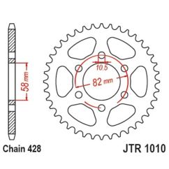 Kit chaîne JT/JT 428HDR 14/37 standard - couronne standard