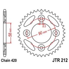 Kit chaîne JT/JT 520HDR 14/37 standard - couronne standard
