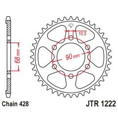 Kit chaîne JT/JT 428HDR 15/48 standard - couronne standard