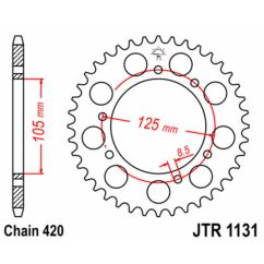 Kit chaîne JT/JT 428HDR 11/60 standard - couronne standard