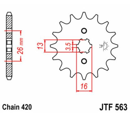 Kit chaîne JT 420 HDR - 12/46-120 - Couronne acier standard