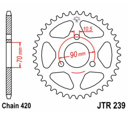 Kit chaîne JT 420 HDR - 13/42-106 - Couronne acier standard
