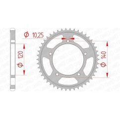 Kit chaîne AFAM 525XMR3 16/48 standard - couronne standard