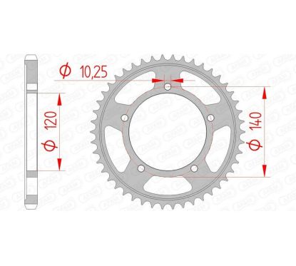 Kit chaîne AFAM 525XMR3 16/48 standard - couronne standard