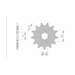 Kit chaîne AFAM 420R1 11/59 standard - couronne standard