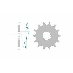 Kit chaîne AFAM 520XMR3 15/37 standard - couronne standard
