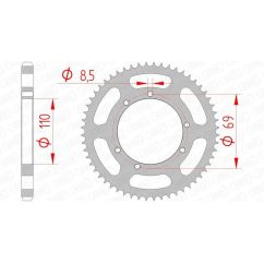 Kit chaîne AFAM A420M 12/56 - couronne standard