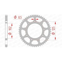 Kit chaîne AFAM 420R1 11/53 standard