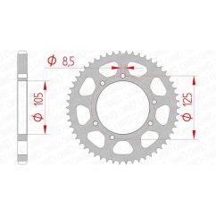 Kit chaîne AFAM 428R1 11/62-134 - couronne standard