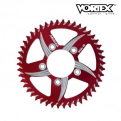 Couronne VORTEX pour jante Kosman - Mitchell - RC Component - Rouge - Dim : 76.2x63.5x11.1x8 - Pas de 520 (ref:801A)