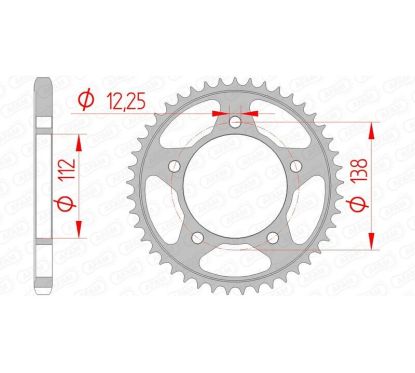 Kit chaîne AFAM 525XMR3 14/42 standard - couronne standard
