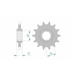 Kit chaîne AFAM 525XMR3 14/42 standard - couronne standard