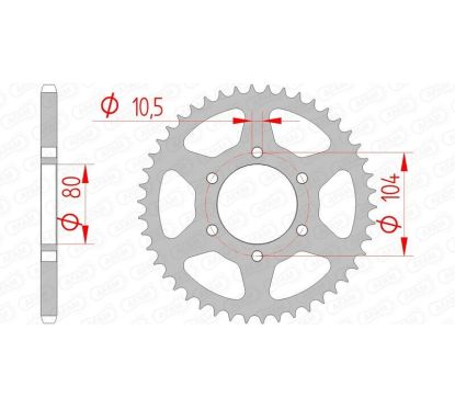 Kit chaîne AFAM 520XSR 43/14 super renforcé - couronne standard