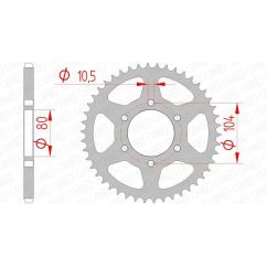 Kit chaîne AFAM 520XSR 46/14 super renforcé - couronne standard