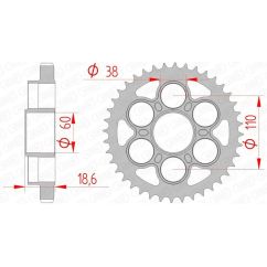 Kit chaîne AFAM 530XHR2 14/40 super-renforcé