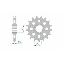 Kit chaîne AFAM 525XHR3 16/42 standard - couronne standard
