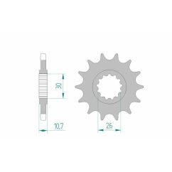 Kit chaîne AFAM 525XSR2 15/45 super-renforcé - couronne standard Kit chaîne AFAM 525XSR2 15/45 super-renforcé - couronne standard