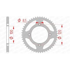 Kit chaîne AFAM 420R1 11/62-140 - couronne standard