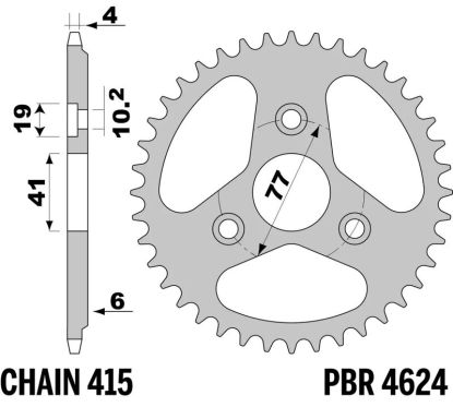 Kit chaîne AFAM 520 XMR3 - 15/48-114 - Couronne acier standard