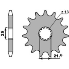 Pignon PBR acier standard - 630