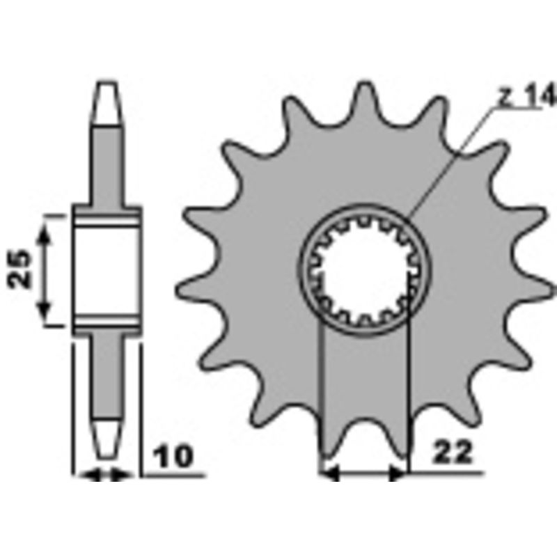 Pignon PBR acier standard - 520