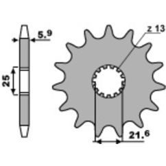 Pignon PBR acier standard - 520