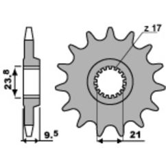Pignon PBR acier standard - 520