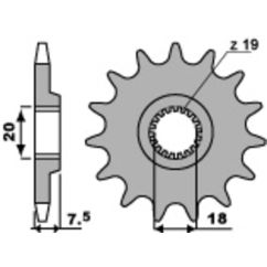 Pignon PBR acier standard - 520