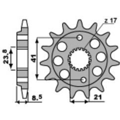 Pignon PBR acier standard - 520