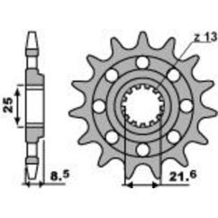 Pignon PBR acier standard - 520